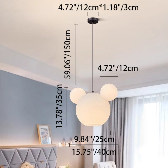 Lumendat Modern Art Deco PE Iron Kids Doll Round 3-Light Chandelier For Bedroom & Living Room Lumendat