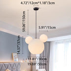 Lumendat Modern Art Deco PE Iron Kids Doll Round 3-Light Chandelier For Bedroom & Living Room Lumendat