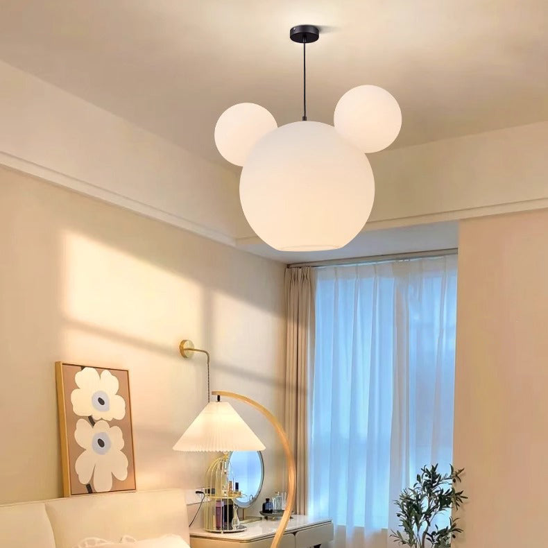 Lumendat Modern Art Deco PE Iron Kids Doll Round 3-Light Chandelier For Bedroom & Living Room Lumendat