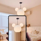 Lumendat Modern Art Deco PE Iron Kids Doll Round 3-Light Chandelier For Bedroom & Living Room Lumendat