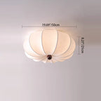 Traditional Chinese Silk Wood Pumpkin-Shaped LED Flush Mount Ceiling Light For Bedroom & Living Room Lumendat