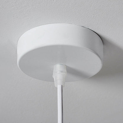 Traditional Vintage High-density Polystyrene Curved Egg-shaped 1-light Pendant Light for Bedroom & Living Room