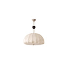 Traditional French Fabric Wood Metal Fan Pattern 3/5-Light Semi-Flush Mount Ceiling Light For Bedroom & Living Room