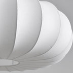 Traditional Japanese Faux Silk Iron Pumpkin Stripe 1/2/3-light Chandelier for Bedroom & Living Room BulbSquare