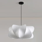 Traditional Japanese Faux Silk Iron Propeller-shaped 2/3-light Chandelier for Bedroom & Living Room BulbSquare