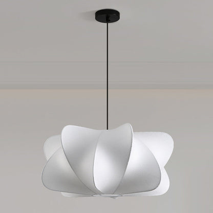 Traditional Japanese Faux Silk Iron Propeller-shaped 2/3-light Chandelier for Bedroom & Living Room
