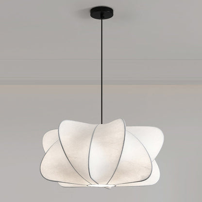 Traditional Japanese Faux Silk Iron Propeller-shaped 2/3-light Chandelier for Bedroom & Living Room