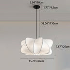 Traditional Japanese Faux Silk Iron Propeller-shaped 2/3-light Chandelier for Bedroom & Living Room BulbSquare