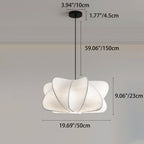 Traditional Japanese Faux Silk Iron Propeller-shaped 2/3-light Chandelier for Bedroom & Living Room BulbSquare