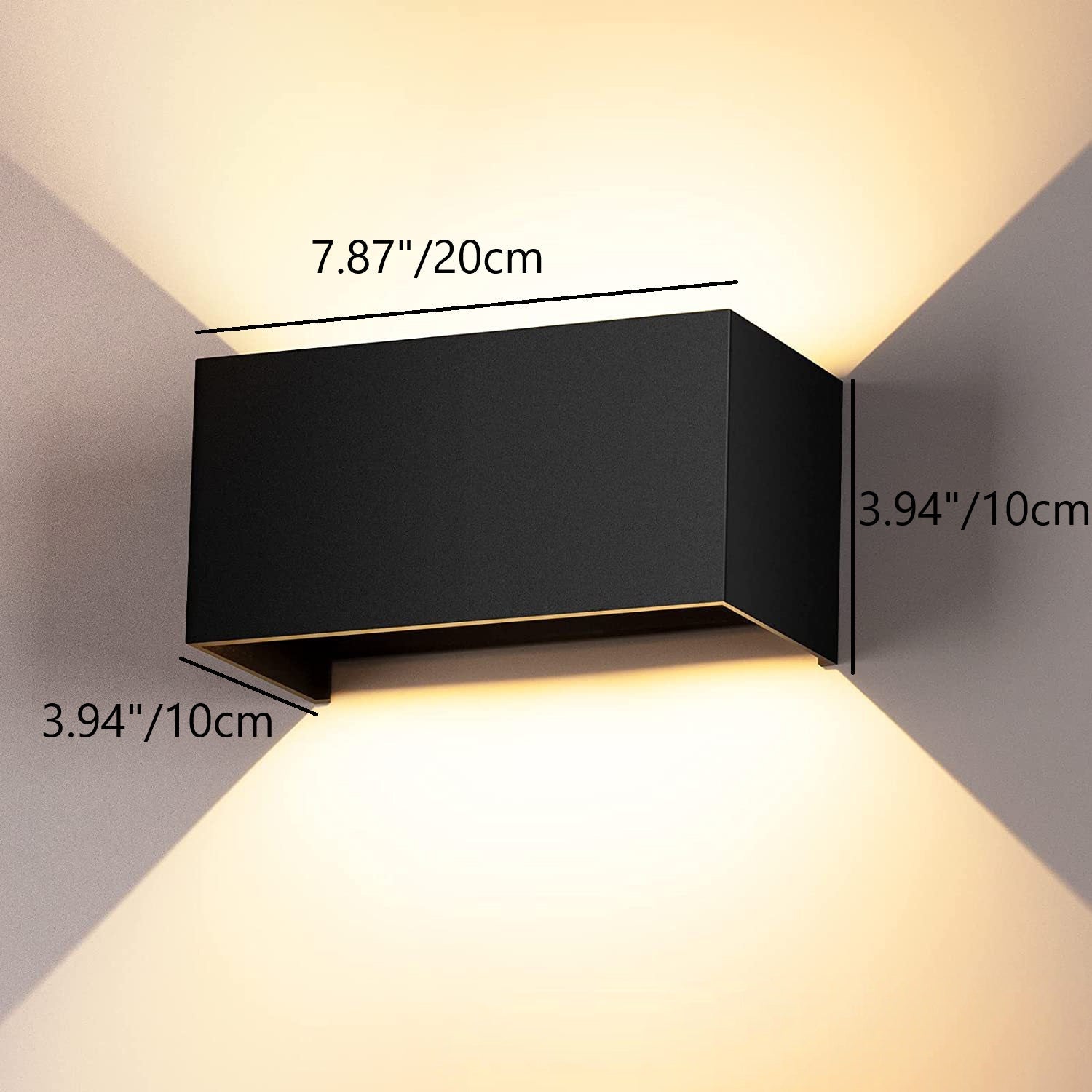 Modern Minimalist Aluminum Rectangular LED Wall Sconce Lamp For Outdoor Patio