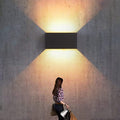 Modern Minimalist Aluminum Rectangular LED Wall Sconce Lamp For Outdoor Patio
