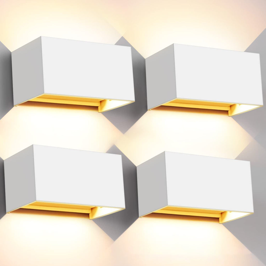 Modern Minimalist Aluminum Rectangular LED Wall Sconce Lamp For Outdoor Patio