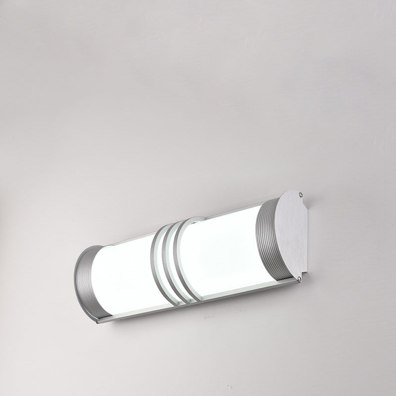 Modern Minimalist Acrylic & Iron Half-Round Long LED Wall Sconce Lamp For Outdoor