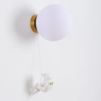 Lumendat Modern Art Deco PLA Resin Iron Astronaut Planet Design 1-Light Wall Sconce Lamp For Bedroom & Living Room Lumendat