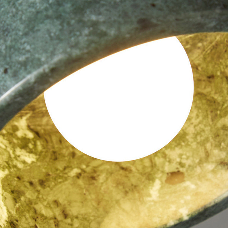 Contemporary Scandinavian Marble Metal Round Cylinder 1-Light Semi-Flush Mount Ceiling Light For Living Room Lumendat