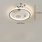 Modern Art Deco Kids Acrylic Resin Iron Bunny Panda LED Flush Mount Ceiling Light For Bedroom & Living Room