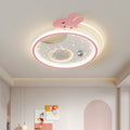 Modern Art Deco Kids Acrylic Resin Iron Bunny Panda LED Flush Mount Ceiling Light For Bedroom & Living Room