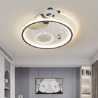 Modern Art Deco Kids Acrylic Resin Iron Bunny Panda LED Flush Mount Ceiling Light For Bedroom & Living Room