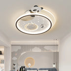Modern Art Deco Kids Acrylic Resin Iron Bunny Panda LED Flush Mount Ceiling Light For Bedroom & Living Room