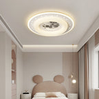 Contemporary Creative Acrylic Aluminum Iron Square Round Planet LED Flush Mount Ceiling Light For Bedroom