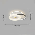 Contemporary Creative Acrylic Aluminum Iron Square Round Planet LED Flush Mount Ceiling Light For Bedroom