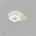 Contemporary Creative Acrylic Aluminum Iron Square Round Planet LED Flush Mount Ceiling Light For Bedroom