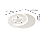Modern Minimalist Acrylic Iron Astronaut Bear Star LED Flush Mount Ceiling Light For Bedroom