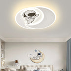 Modern Minimalist Acrylic Iron Astronaut Bear Star LED Flush Mount Ceiling Light For Bedroom
