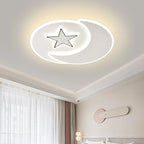 Modern Minimalist Acrylic Iron Astronaut Bear Star LED Flush Mount Ceiling Light For Bedroom