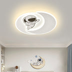 Modern Minimalist Acrylic Iron Astronaut Bear Star LED Flush Mount Ceiling Light For Bedroom