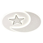 Modern Minimalist Acrylic Iron Astronaut Bear Star LED Flush Mount Ceiling Light For Bedroom