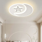 Modern Minimalist Acrylic Iron Astronaut Bear Star LED Flush Mount Ceiling Light For Bedroom