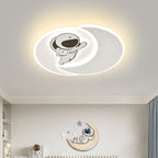 Modern Minimalist Acrylic Iron Astronaut Bear Star LED Flush Mount Ceiling Light For Bedroom