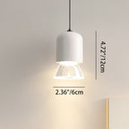 Modern Minimalist Acrylic Metal Cylindrical Conical 1-Light Pendant Light For Bedroom