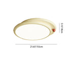 Modern Minimalist Iron PVC Stacked Square Round LED Flush Mount Ceiling Light For Bedroom & Living Room