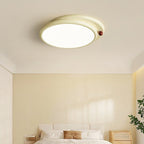 Modern Minimalist Iron PVC Stacked Square Round LED Flush Mount Ceiling Light For Bedroom & Living Room