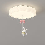 Modern Art Deco Kids Iron PE Heart-Shaped Round LED Flush Mount Ceiling Light For Bedroom Lumendat