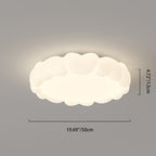 Modern Art Deco Kids Iron PE Heart-Shaped Round LED Flush Mount Ceiling Light For Bedroom Lumendat