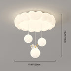 Modern Art Deco Kids Iron PE Heart-Shaped Round LED Flush Mount Ceiling Light For Bedroom Lumendat