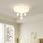 Modern Art Deco Kids Iron PE Heart-Shaped Round LED Flush Mount Ceiling Light For Bedroom Lumendat