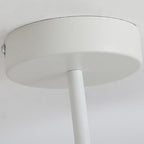 Modern Minimalist Metal Pe Round Wavy LED Semi-flush Mount Ceiling Light for Bedroom