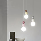 Traditional French Pe Metal Globe LED Pendant Light for Bedroom BulbSquare