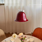 Modern Art Deco Iron Bowknot Bell-Shaped 1-Light Pendant Light For Bedroom