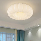 Contemporary Creative Iron Acrylic Ruffled Cream LED Flush Mount Ceiling Light For Bedroom