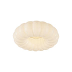 Contemporary Creative Iron Acrylic Ruffled Cream LED Flush Mount Ceiling Light For Bedroom