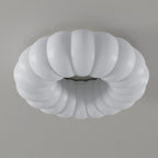 Contemporary Creative Iron Acrylic Ruffled Cream LED Flush Mount Ceiling Light For Bedroom