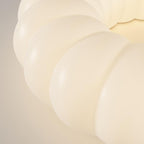 Contemporary Creative Iron Acrylic Ruffled Cream LED Flush Mount Ceiling Light For Bedroom