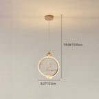 Contemporary Creative Crystal Iron Floral Round LED Pendant Light For Living Room