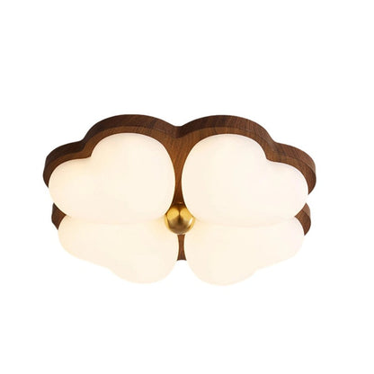 Traditional Chinese PE Iron Floral LED Flush Mount Ceiling Light For Bedroom