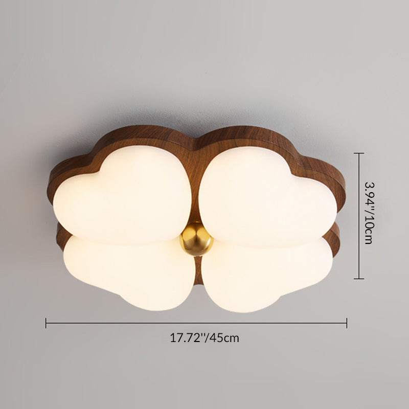 Traditional Chinese PE Iron Floral LED Flush Mount Ceiling Light For Bedroom